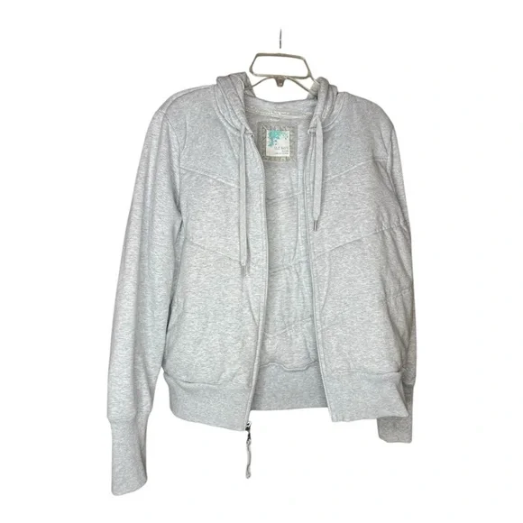 Old Navy Women’s Light Gray Full Zip-Up Hoodie Fleece Sweatshirt SZ XL - Picture 4 of 8